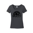 thumbnail image 1 of Gravity Outdoor Co. T-Shirt Scoop pour Femmes - Logo Noir - Charbon - 2TG, 1 of 1