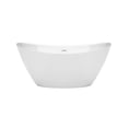 thumbnail image 2 of Wyndham Collection WCBTE652060SWTRIM 60 in. Dorrit Freestanding Bathtub in White with Shiny Drain & Overflow Trim, 2 of 8