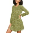 thumbnail image 3 of joogoo Palm Trees-t1 Women's Long Sleeve Nightgown Sleepwear L, 3 of 8