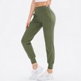 thumbnail image 3 of Pantalones deportivos holgados para mujer, con puntera para la pierna, para ocio, correr, entrenamiento físico, pantalones de yoga con cintura alta y bolsillos elásticos, 3 of 4