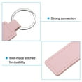 thumbnail image 4 of 4" PU Sublimation Keychain Blanks, Leather Key Fob with Rings for DIY Craft Car Key, Pink, 6 Pack, 4 of 6