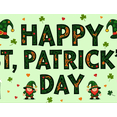 thumbnail image 3 of St Patricks Day Backdrop Decorations Happy Spring Party Supplies Shamrock Background Popup Celebration Banner Festive Props Green Photography, 3 of 3