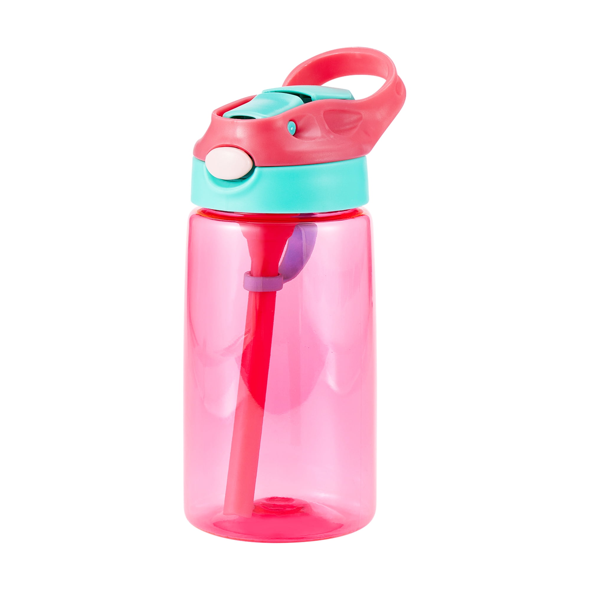 Wide Mouth Flip Straw Lid with Paracord Handle & Silicone Straw for Hydro Flask Pink