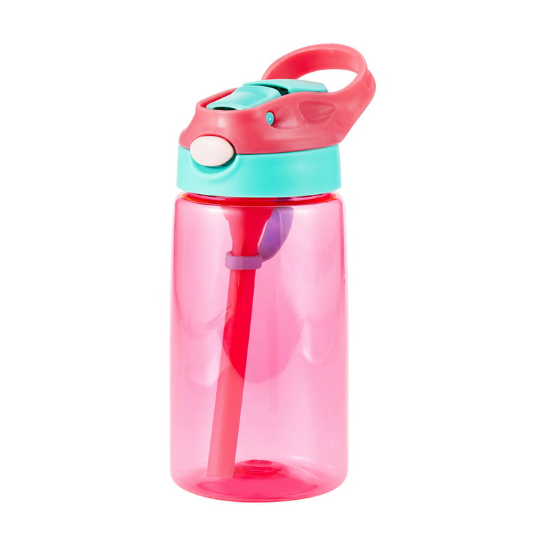 (Blue) - Kids Stainless Steel Water Bottle - Leak Proof with Flip Top Sports Cap & Straw - Toddler Child Friendly Cup