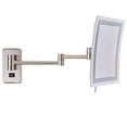 thumbnail image 2 of Jerdon Rectangular Wall Mount Makeup Mirror with 5X Magnification- Direct Wire Makeup Mirror with LED Lights - Nickel Finish - Model JRT710NLD, 2 of 7