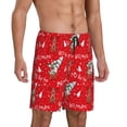 thumbnail image 2 of Gaeub Christmas Deer 1 Print Men's Short Pajama Pants, Sleep Shorts, Household Pants, Casual Pants with Pockets-4X-Large, 2 of 6