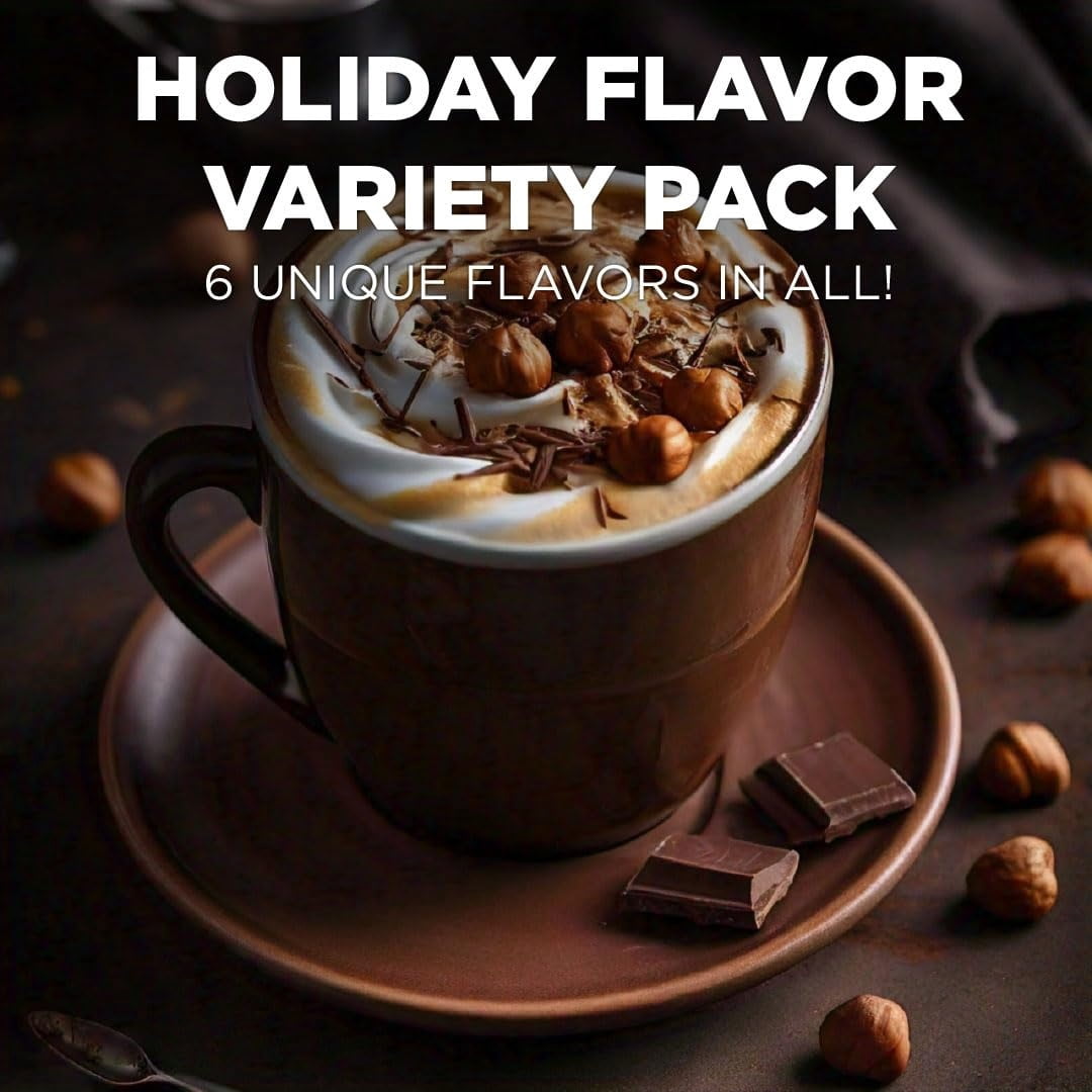 Maud's Holiday Blend Coffee Pods Variety Pack, 42 ct, 6 Assorted Flavors, Medium Roast Coffee in Single Serve Pods – 100% Arabica Coffee, Compatible with Keurig K Cups Maker