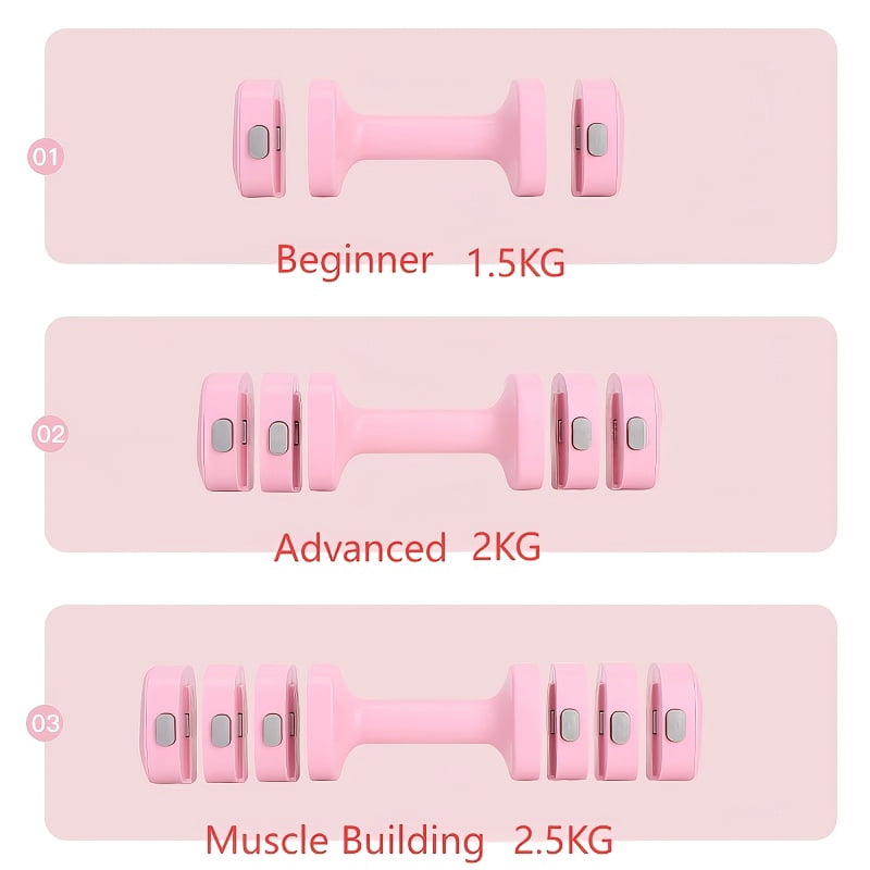 2-in-1 Adjustable Dumbbell & Kettlebell, Multifunctional Home Gear, 0-11.02LB Fast Mode Switch, Battery-Free Compact Fitness Equipment for Light Strength Training & Rehab