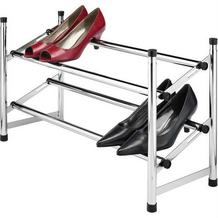 Whitmor Chrome 2-tier Shoe Rack