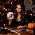 thumbnail image 4 of Qjidjing Halloween Skull Prop, Glowing Skull Ornament, Dress Up Accessory, Indoor Party, Themed Event, Holiday Scene Layout, 4 of 9