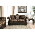thumbnail image 2 of Furniture of America Pasada Traditional Chenille Upholstered Loveseat in Brown, 2 of 5