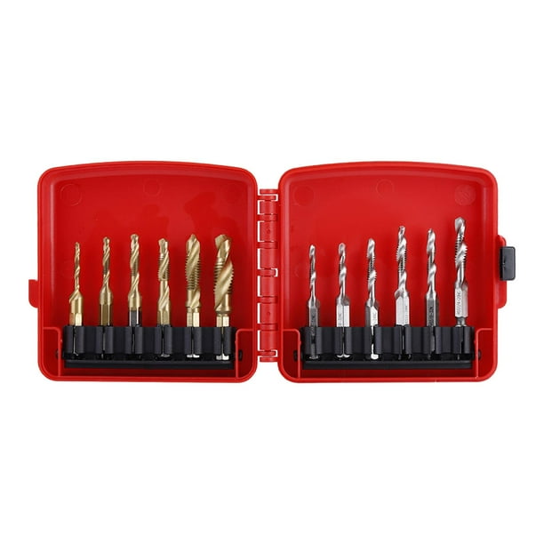 S SERENABLE 12 Pieces M3M10 Tap drills bits Metric inch hexes shanks