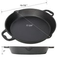 thumbnail image 7 of 17inch Pre-Seasoned Cast Iron Skillet, Cast Iron Pan,Dual Assist Handles,Use for Grill, Stovetop, Induction, Oven Safe Cookwa, 7 of 7