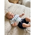thumbnail image 4 of BemeyourBBs Newborn Baby Boys Summer Clothes Outfit Baby Boy Golf Outfit 0 3 6 9 12 18 Months Cute Golf Embroidery Short Sleeve Striped Romper with Pockets Shorts 2Pcs Set, 4 of 9