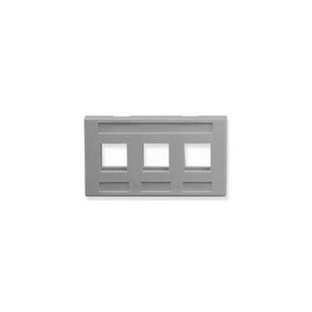750 Faceplates - Icc Ic107fm3-gy Furniture Faceplate 3port Gray (ic107fm3gy)