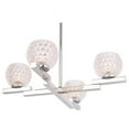 thumbnail image 2 of Woodbridge Lighting Jewel 4-Light Glass Chandelier in Crystal Clear/Chrome, 2 of 4