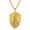 C, variant on St. Michael Shield Necklace for Men, 14K Gold Plated Protection Gift