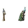thumbnail image 1 of Estatua tribal africana, escultura, figura decorativa ligera para dormitorio, oficina, sala de estar, estantería., 1 of 8