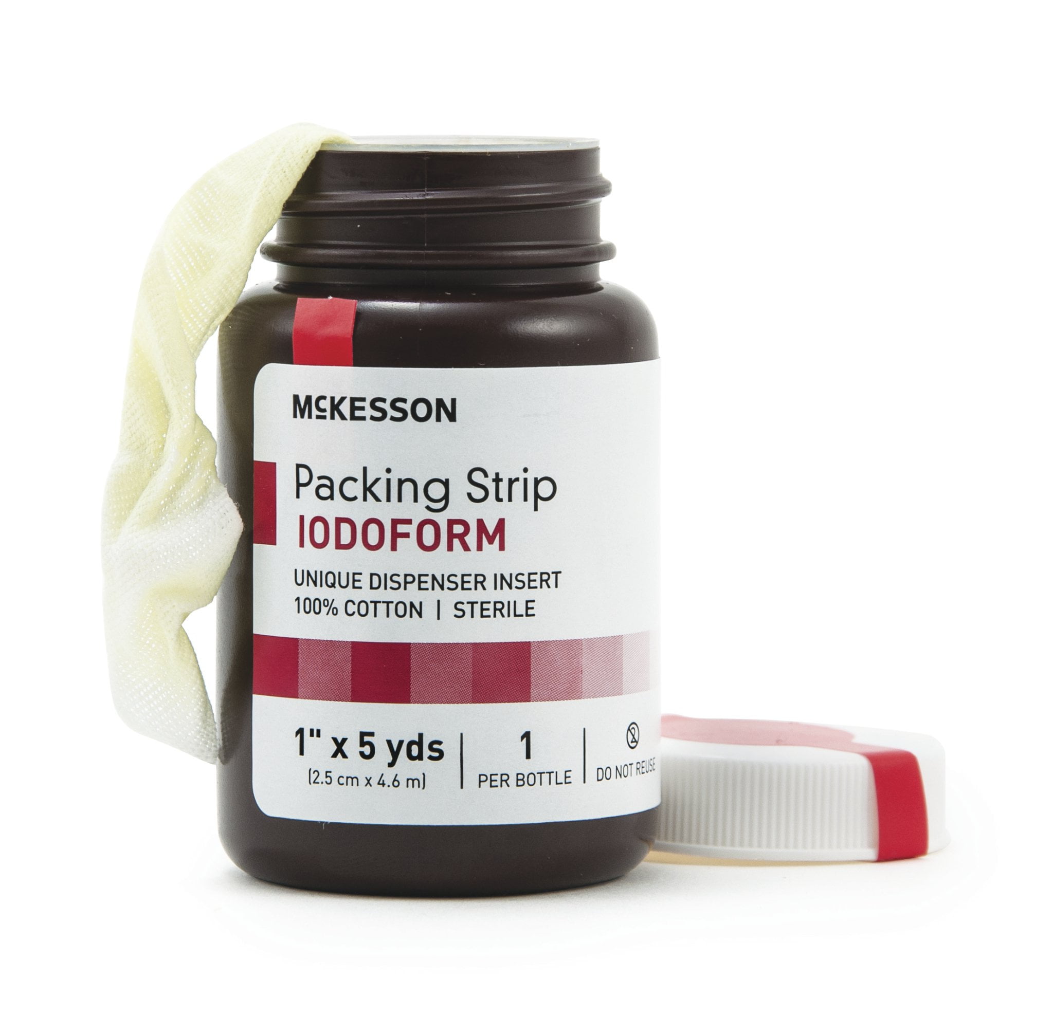 McKesson Wound Packing Strip Cotton Iodoform 1 Inch X 5 Yard Sterile