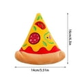 thumbnail image 2 of Squeaky Pizza Toy for Puppies Interactive Play Chew Teething and Training Material for Small Dogs, 2 of 3