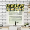 thumbnail image 2 of Summer Lemon Window Valance, Watercolor Fresh Fruit Tropical Orange and Lemon Print Blackout Short Window Treatments for Cafe Bedroom Bathroom, 54x18in, 2 of 5