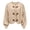 Z002 Khaki, variant on Women Toggle Button Front Crew Neck Knit Cardigan Long Sleeve Sweater Jacket Fall Winter Outerwear for Holiday Season Gatherings and Festive Occasions (Z003 Pink,S)
