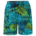 thumbnail image 5 of Telankuip Mens American Flag Print Swim Trunks with Compression Liner Summer Casual Hawaiian Holiday Style Beach Surfing Shorts Lined Pocket Elastic Drawstring Waist Board Shorts 17-Green XL, 5 of 5