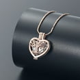 thumbnail image 3 of Cremation Jewelry Heart Urn Necklaces for Ashes for Women Flower Memorial Mini Keepsake Ashes Hollow Pendant, 3 of 5