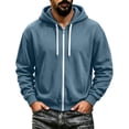 thumbnail image 5 of Kezqiaxn Mens Zip Up Hoodie Fall Long Sleeve Warm Athletic Jacket with Pockets Hoodies for Men Oversized Sweatshirt, 5 of 5