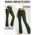 thumbnail image 6 of STARVNC Women V Cross Waist Tummy Control With Pockets Flare Yoga Pants, 6 of 7