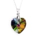 thumbnail image 2 of Juego de aretes y cadena con dije en forma de Corazón, plata mexicana ley .925, Vitral, 2 of 5