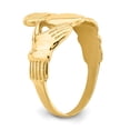 thumbnail image 3 of 14K Yellow Gold Adult Male Claddagh Ring Size 6, 3 of 4
