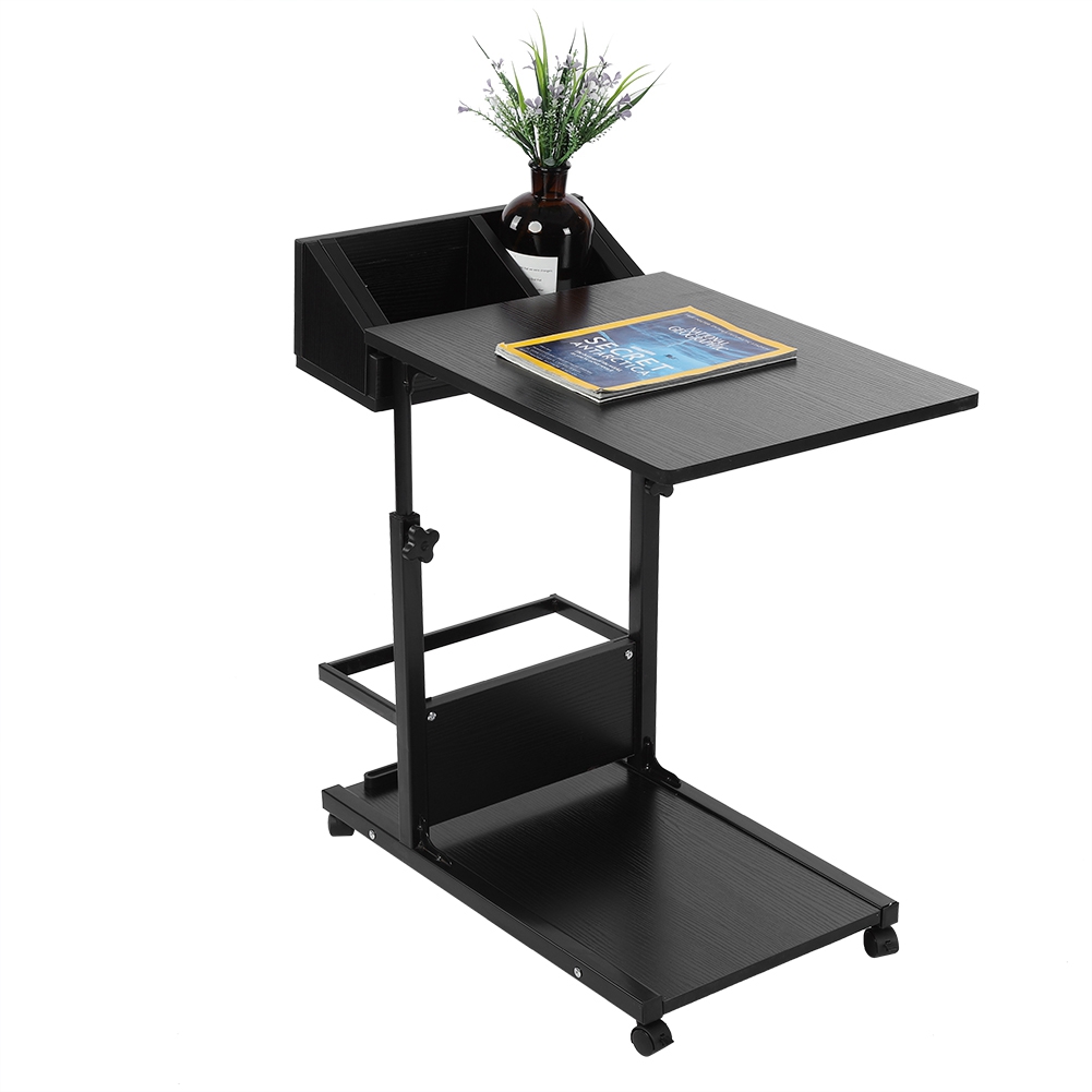 Durable Portable Laptop Desk Wheels Drawer Multifunctional Removable