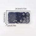 thumbnail image 2 of Juego De Llavero De Cadena De Gancho De 7 Piezas Electroforesis Accesorios De Correas De Llavero De Metal Negro Adecuado Para La Producción De Bricolaje De Accesorios De Joyería De Llavero Noticed HA019724-00, 2 of 7