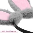 thumbnail image 4 of Diadema con orejas de conejo de peluche, adorable broche para el pelo con orejas de conejo de Pascua, recuerdo de fiesta de Pascua, 4 of 7