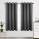 thumbnail image 3 of Cortinas opacas para dormitorio, con aislamiento térmico, cortinas y cortinas para ventana con ojales para sala de estar, gris oscuro, 2 paneles, 52 x 84 pulgadas, 3 of 5
