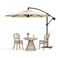 thumbnail image 1 of Garvee 10 feet Offset Hanging Patio Umbrella, 8 Ribs, Beige, 1 of 7