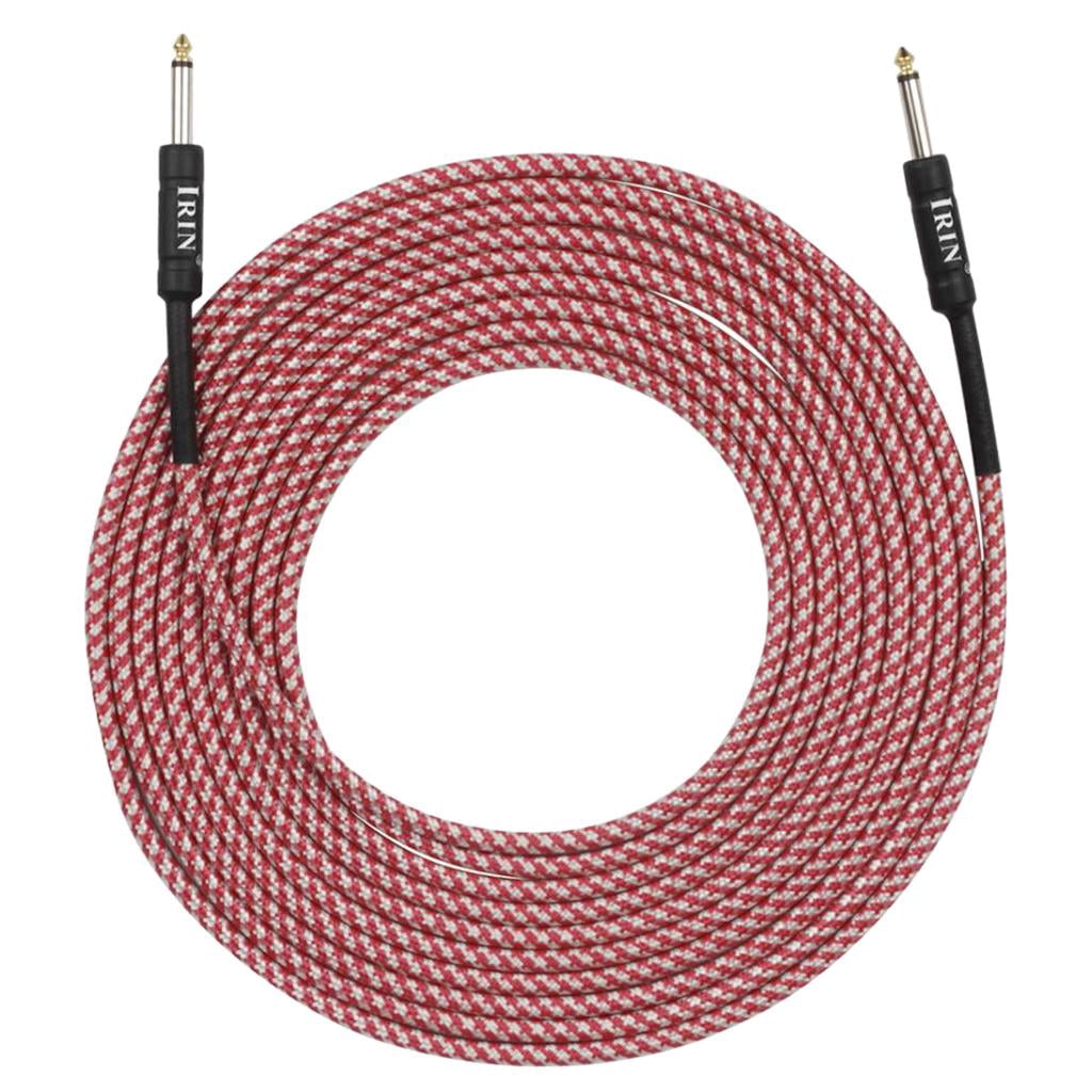 LeeQinersw 6m Instrument Cable 1/4inch Amp Cord for Electric Guitar Bass Parts Pink