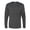 Black-Heather, variant on Unisex Dri-Power Long Sleeve T-Shirt 50/50 Cotton/Polyester Pre-Shrunk Heavyweight Plain Casual Tee (Black-Heather, L)
