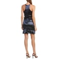 thumbnail image 4 of Nicole Miller Artelier NAVY Solid Techno Metal Racerback Dress, US 2, 4 of 5