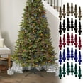 thumbnail image 2 of Velvet Flocked Christmas Tree Hanging Ornaments, Festive Conical Decorations for Holiday Party Home Decor, Xmas Decorative Accents for Mantel Tabletop Display, 2 of 2