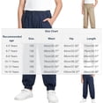 thumbnail image 3 of WPPGONE Teen Boys Cuffed Track Pants Breathable Moisture-Wicking Athletic Joggers with Elastic Waistband Big Kids School Workout Running Active Pants, 3 of 8