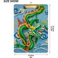 thumbnail image 3 of FMSHPON Green Dragon Cloud Clipboard Hardboard Wood Nursing Clip Board and Pull for Standard A4 Letter 13x9 inches, 3 of 8