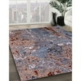 thumbnail image 3 of Ahgly Company Machine Washable Indoor Square Industrial Modern Eggplant Purple Area Rugs, 4' Square, 3 of 7