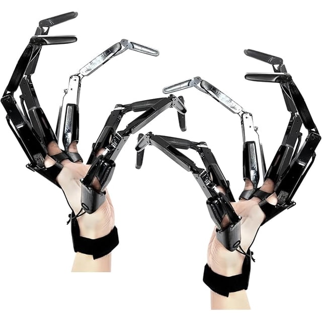 1 par de dedos articulados para festival de Halloween, extensiones de dedos impresas en 3D, guantes articulados para festivales, cosplay, esqueleto, mano de garra de hueso, manos de esqueleto