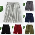 thumbnail image 5 of Mens Plus Size Casual Sleep Shorts Modal Soft Five Points Beach Pajamas Shorts, 5 of 8