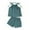 Blue, variant on Girls Size 8 Summer Clothes Girls 7/8 Outfits, Children's Summer Solid Color Casual Set Girl Baby Suspender Top Shorts Two-piece Set
