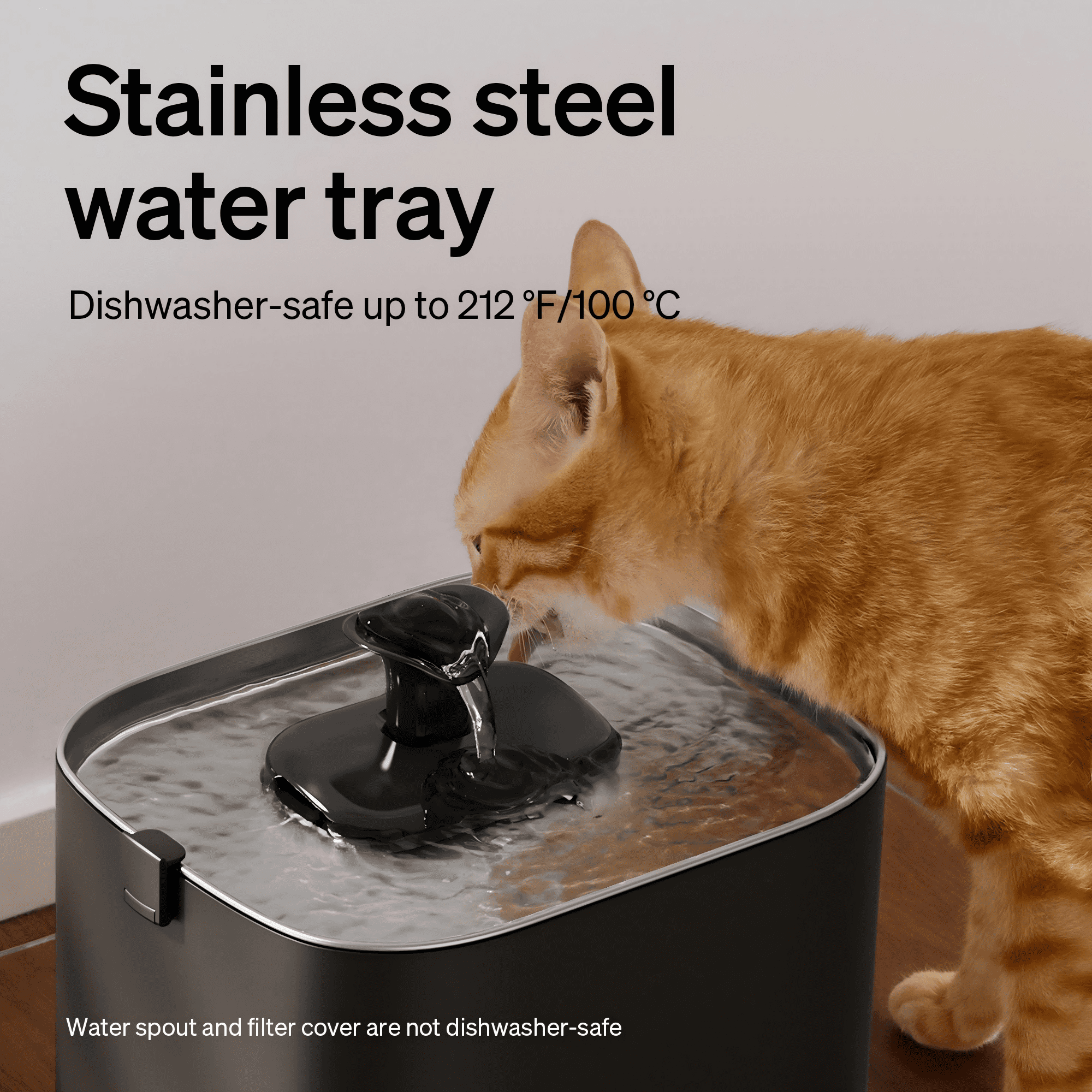 Petlibro Dockstream 2 3 L Stainless Steel Pet Water Fountain with AC Power Adapter & Multi-Layer Filter