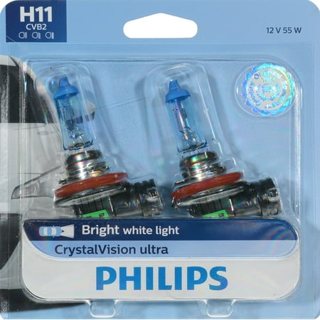 Philips CrystalVision Ultra Headlight H11 Bulb, Pack of (Best 9012 Headlight Bulb)