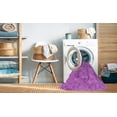 thumbnail image 2 of Ahgly Company Machine Washable Indoor Square Transitional Bright Neon Pink Purple Area Rugs, 3' Square, 2 of 7
